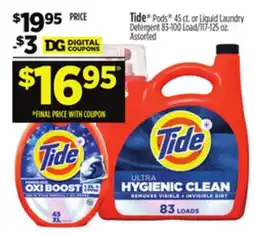 Dollar General Tide Pods or Liquid Laundry Detergent offer