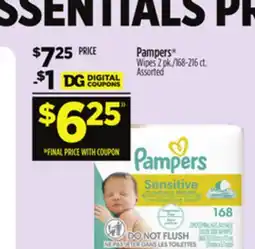 Dollar General Pampers Wipes offer