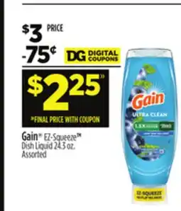 Dollar General Gain EZ-Squeeze Dish Liquid offer