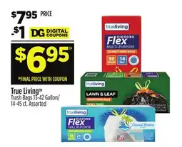 Dollar General True Living Trash Bags offer