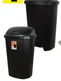 Dollar General Hefty Swing Lid Trash Can Gallon or True Living Step On Trash Can offer