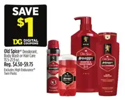 Dollar General Old Spice Deodorant, Body Wash or Hair Care offer