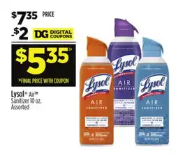 Dollar General Lysol Air Sanitizer offer