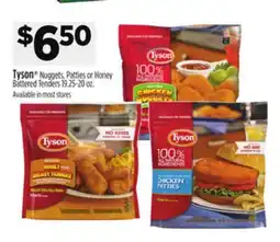 Dollar General Tyson Nuggets, Patties or Honey Battered Tenders offer