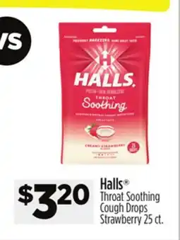 Dollar General Halls Throat Soothing Cough Drops Strawberry offer