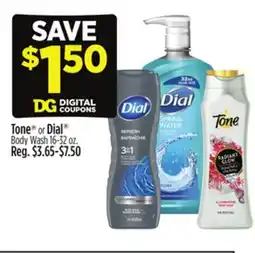 Dollar General Tone or Dial Body Wash offer
