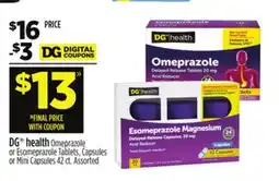 Dollar General DG health Omeprazole or Esomeprazole Tablets, Capsules or Mini Capsules offer