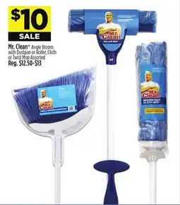 Dollar General Mr. Clean Angle Broom with Dustpan or Roller, Cloth or Twist Mop offer
