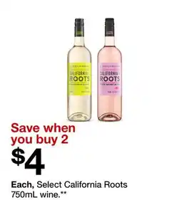 Target Select California Roots 750mL wine offer