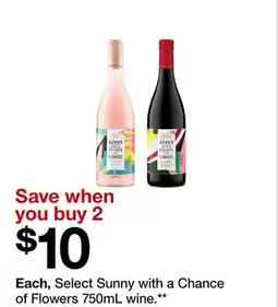 Target Select Sunny with a Chance of Flowers 750mL wine offer