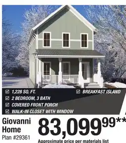 Menards Giovanni Home offer