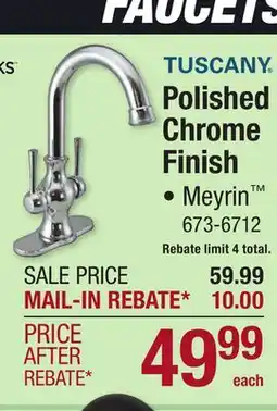 Menards Polished Chrome Finish offer