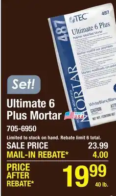 Menards Ultimate 6 Plus Mortar offer