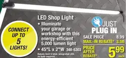 Menards LED Shop Light offer
