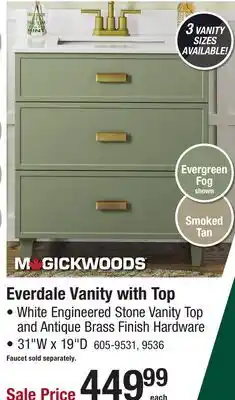 Menards Everdale Vanity with Top offer