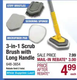 Menards 3-in-1 Scrub Brush with Long Handle offer