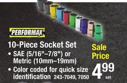 Menards 10-Piece Socket Set offer