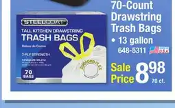 Menards 70-Count Drawstring Trash Bags offer