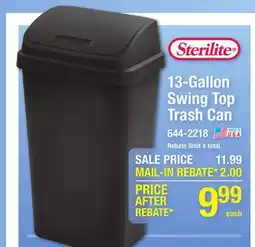 Menards 13-Gallon Swing Top Trash Can offer