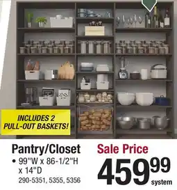 Menards Pantry/Closet offer