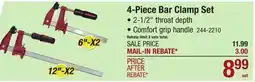Menards 4-Piece Bar Clamp Set offer
