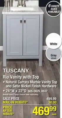 Menards Rio Vanity with Top offer