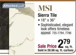 Menards Sierra Tile offer