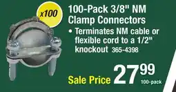 Menards 100-Pack 3/8 NM Clamp Connectors offer