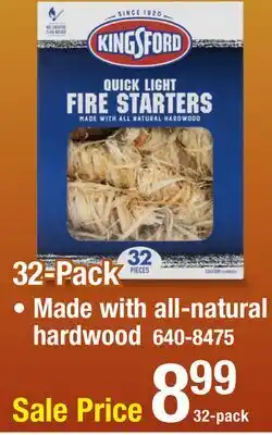 Menards 32-Pack FIRE STARTER offer