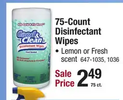 Menards 75-Count Disinfectant Wipes offer