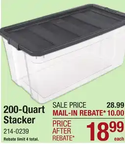 Menards 200-Quart Stacker offer
