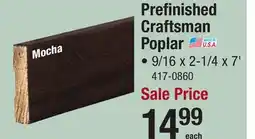 Menards Prefinished Craftsman Poplar offer