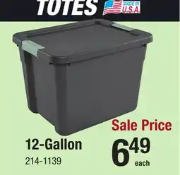 Menards 12-Gallon Totes offer