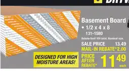 Menards Basement Board offer