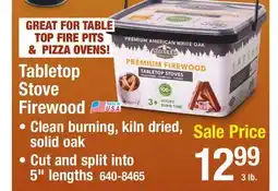 Menards Tabletop Stove Firewood offer