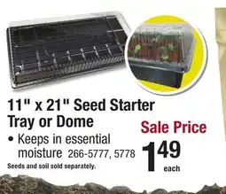 Menards 11 x 21 Seed Starter Tray or Dome offer