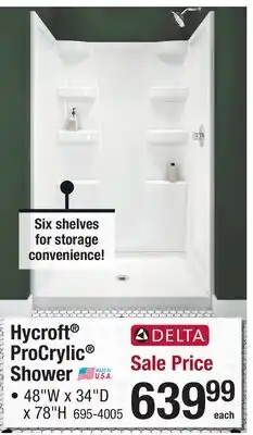 Menards Hycroft ProCrylic Shower offer