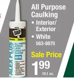 Menards All Purpose Caulking offer