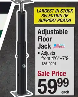 Menards Adjustable Floor Jack offer