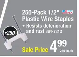 Menards 250-Pack 1/2 Plastic Wire Staples offer