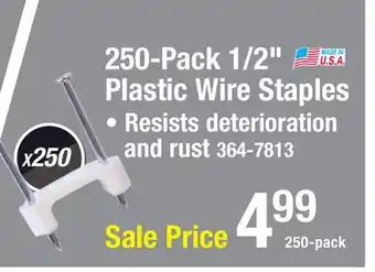 Menards 250-Pack 1/2 Plastic Wire Staples offer