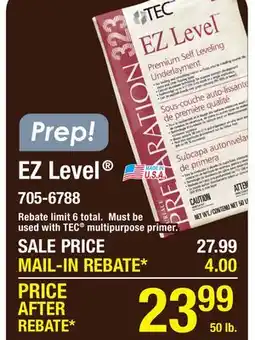 Menards EZ Level offer