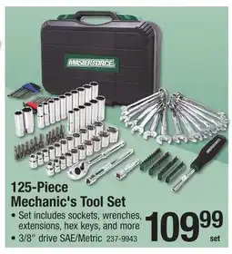 Menards 125-Piece Mechanic's Tool Set offer