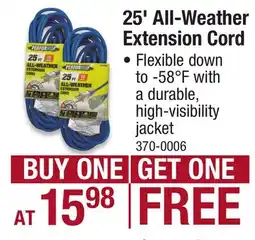 Menards 25' All-Weather Extension Cord offer