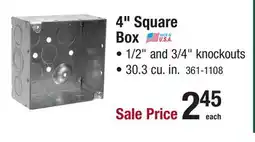 Menards 4 Square Box offer