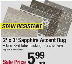 Menards 2' x 3' Sapphire Accent Rug offer