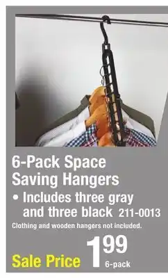 Menards 6-Pack Space Saving Hangers offer