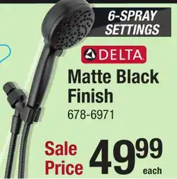 Menards Matte Black Finish HANDHELD SHOWERHEAD offer