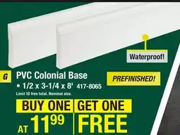 Menards PVC Colonial Base offer