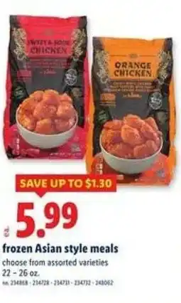 Lidl frozen Asian style meals offer